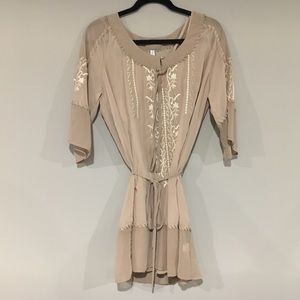 Two tone brown tunic with tank top